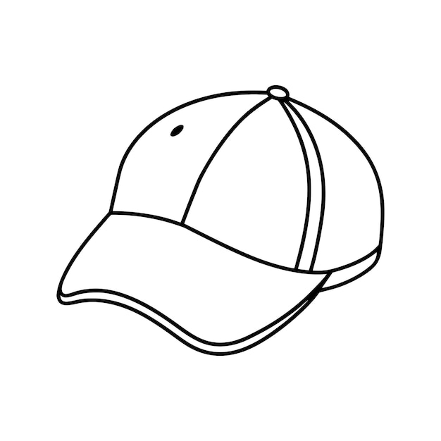 Ilustración de gorra de béisbol dibujada a mano