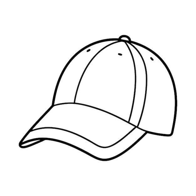 Ilustración de gorra de béisbol dibujada a mano