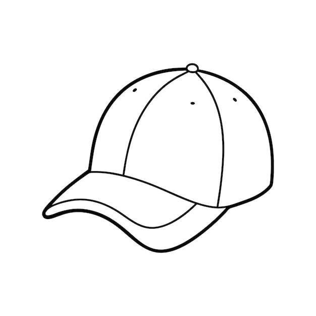 Ilustración de gorra de béisbol dibujada a mano