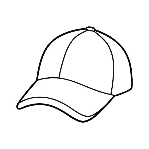 Ilustración de gorra de béisbol dibujada a mano