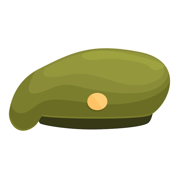 Ilustración de la gorra de la boina verde fresca