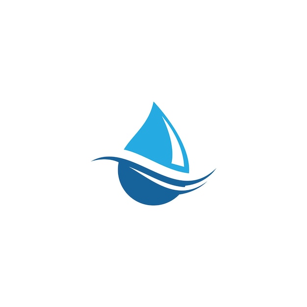 Ilustración de gota de agua Diseño de vector de plantilla de logotipo