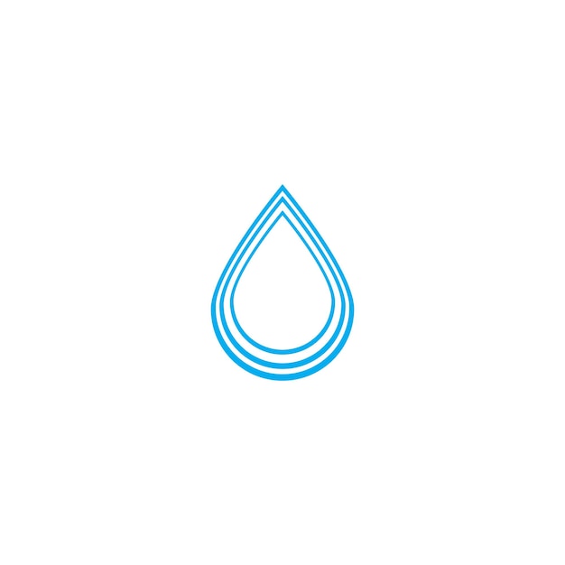 Ilustración de gota de agua Diseño de vector de plantilla de logotipo