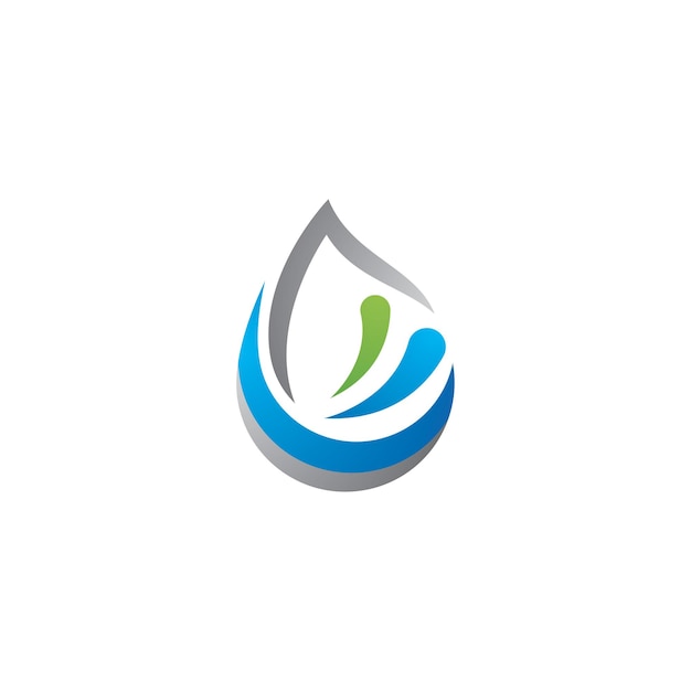 Ilustración de gota de agua Diseño de vector de plantilla de logotipo