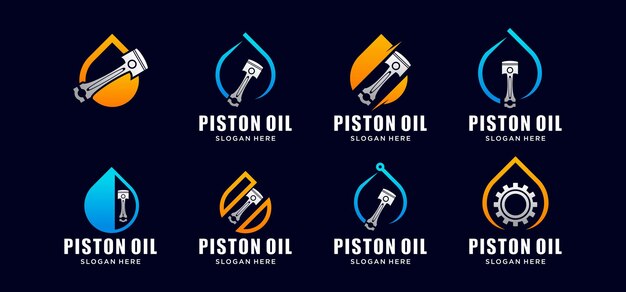 Ilustración de gotas de aceite de motor de pistón de lubricantes de motor de vehículo y máquinas industriales