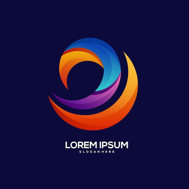 Ilustración de gradiente colorido de logotipo de empresa