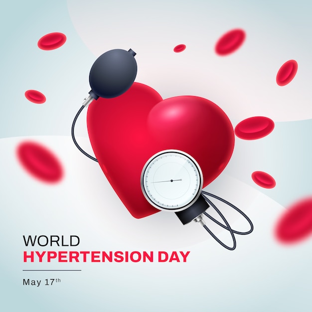 Ilustración gradiente del día mundial de la hipertensión