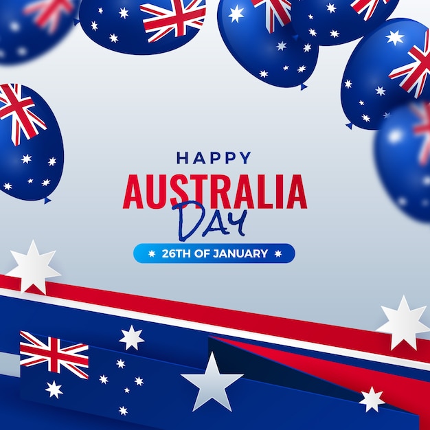 Ilustración en gradiente para el día nacional australiano