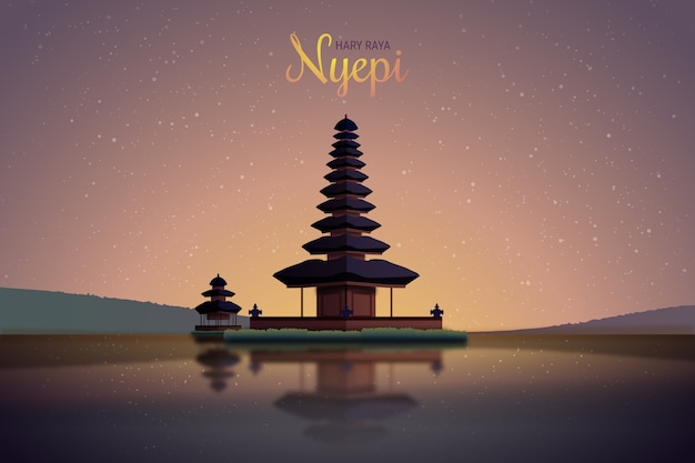 Ilustración de gradiente nyepi