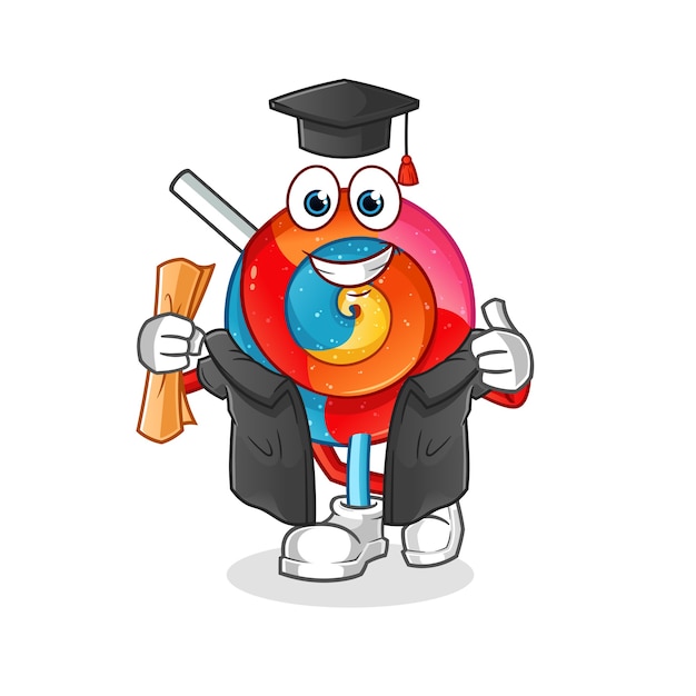 Ilustración de graduación de piruleta