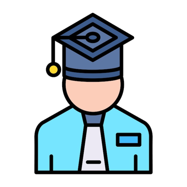 Ilustración de la graduación plana