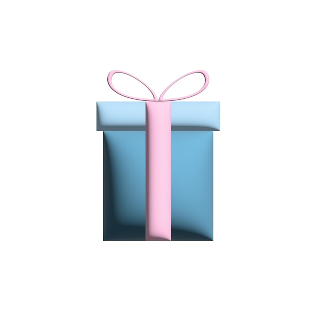 Ilustración gráfica 3D de la caja de regalos de Navidad