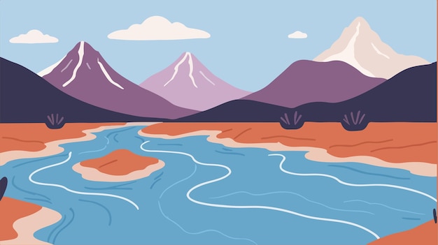 Ilustración gráfica del diseño del río