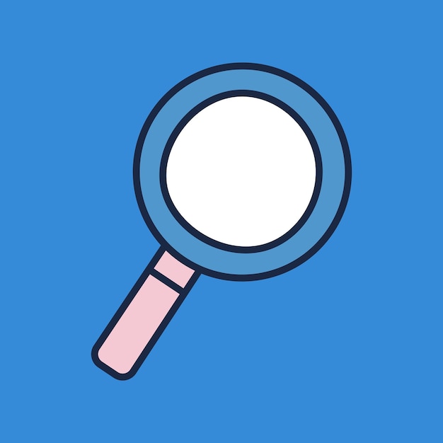 Ilustración gráfica de diseño vectorial del concepto de icono aislado de lupa