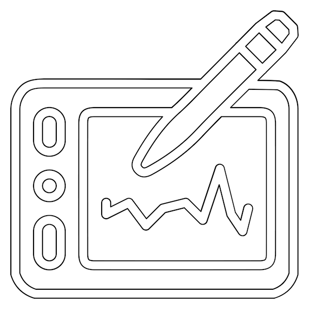 Ilustración gráfica del icono vectorial de la tableta del conjunto de iconos de computadora y hardware