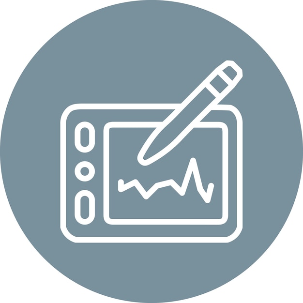 Ilustración gráfica del icono vectorial de la tableta del conjunto de iconos de computadora y hardware