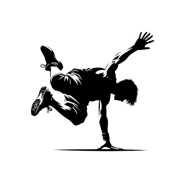 Ilustración gráfica de la silueta de PARKOUR