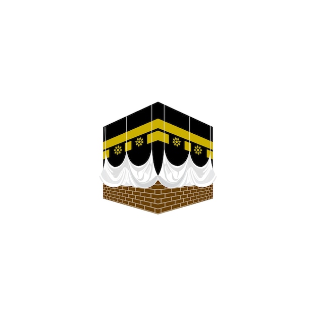 Ilustración gráfica de vector plano Kaaba