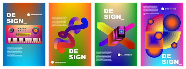 Ilustración gráfica vectorial abstracta fondo de gradiente para el diseño de sitios web póster de banner, etc.