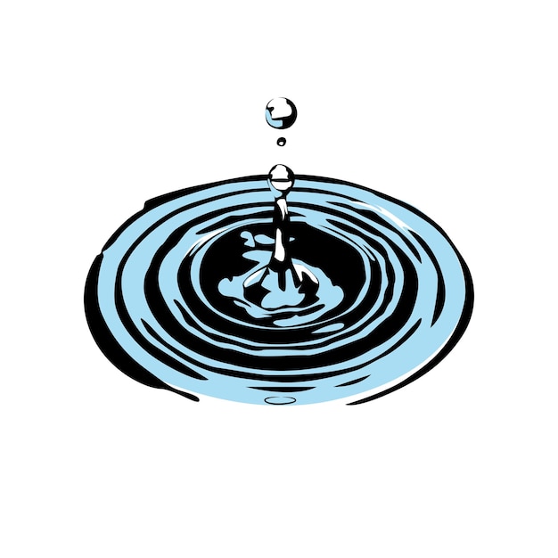 Ilustración gráfica vectorial de agua