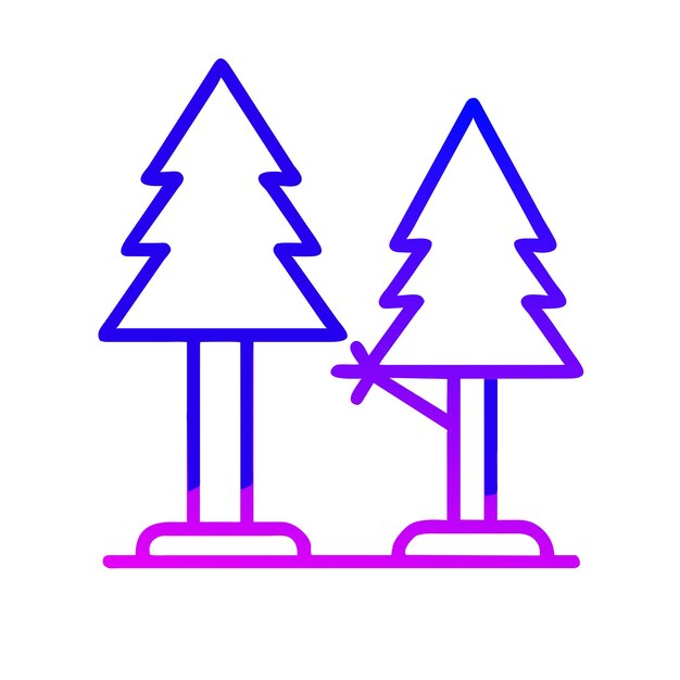 Ilustración gráfica vectorial de aventura forestal primitiva formato de archivo de fuente EPS icono de escala sin pérdidas