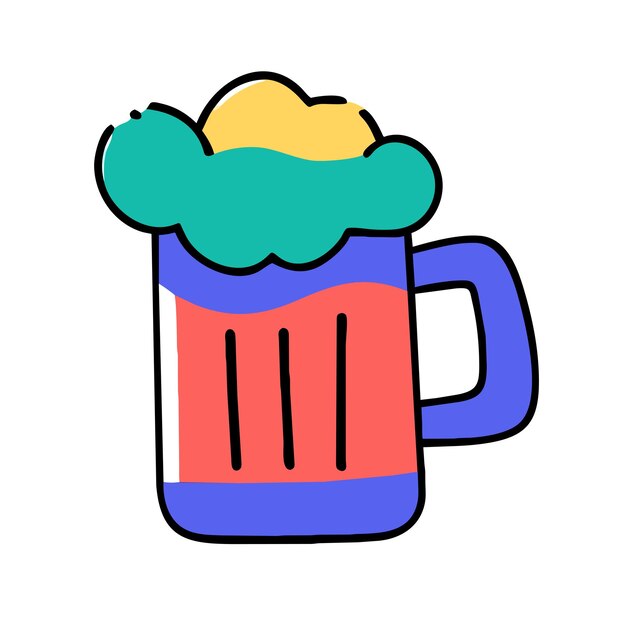 Ilustración gráfica vectorial de cerveza formato de archivo fuente EPS diseño de icono de escala sin pérdidas