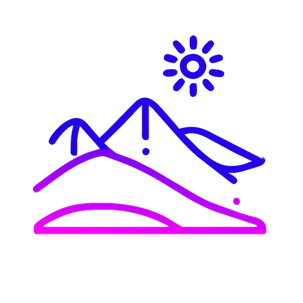 Ilustración gráfica vectorial del desierto formato de archivo fuente EPS diseño de icono de escala sin pérdidas