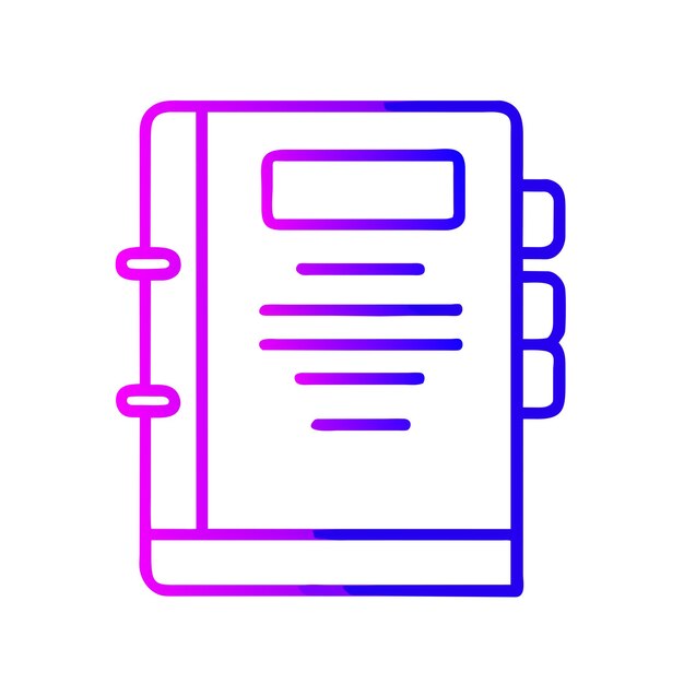 Ilustración gráfica vectorial de diario hecha a mano en cuero formato de archivo fuente EPS icono de escala sin pérdidas d