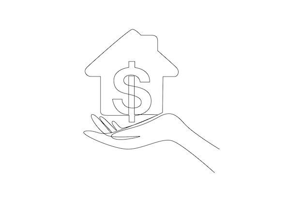 Ilustración gráfica vectorial de diseño de dibujo de una línea continua de inversión y concepto de existencias