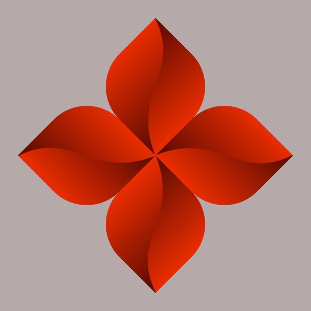 Ilustración gráfica vectorial de diseño floral con hermosos gradientes