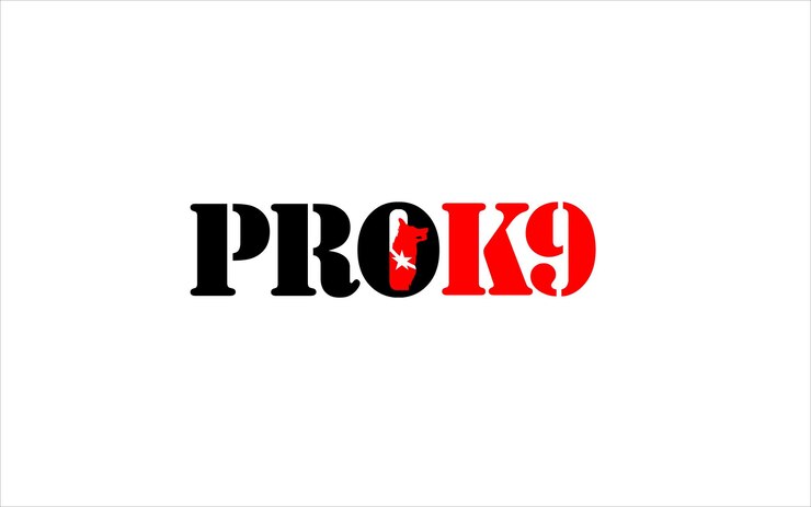 Vector ilustración gráfica vectorial del diseño del logotipo de entrenamiento de perros k9