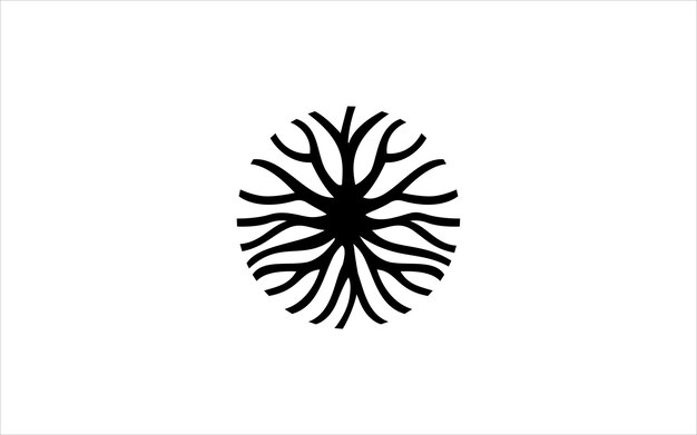 Ilustración gráfica vectorial del diseño del logotipo de la raíz de la vida abstracta