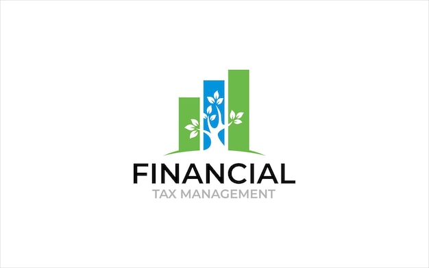 Ilustración gráfica vectorial del diseño del logotipo del servicio de gestión fiscal contable