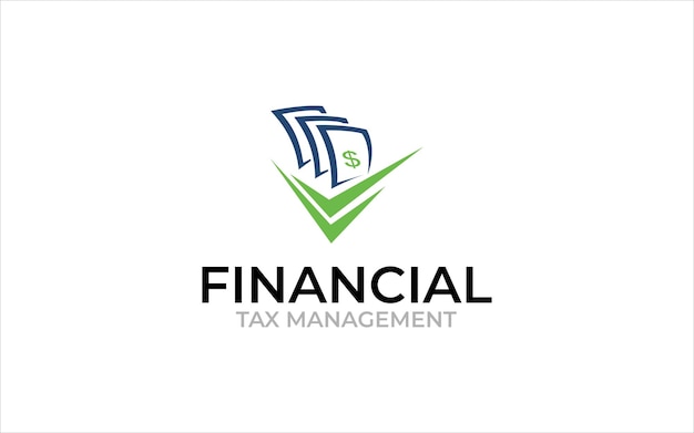 Ilustración gráfica vectorial del diseño del logotipo del servicio de gestión fiscal contable