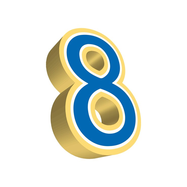 Vector ilustración gráfica vectorial del diseño numérico 3d