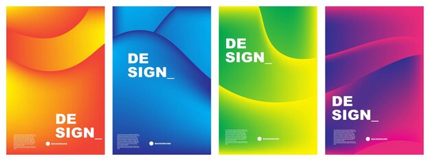 Ilustración gráfica vectorial con fondo de gradiente abstracto para el diseño de carteles de banner de sitios web