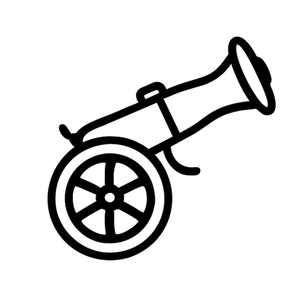 Ilustración gráfica vectorial de gatling formato de archivo fuente EPS diseño de icono de escala sin pérdidas