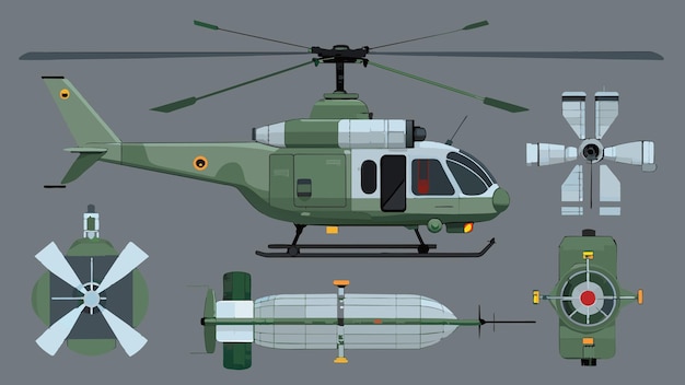 Ilustración gráfica vectorial de helicóptero formato de archivo fuente EPS diseño de icono de escala sin pérdidas