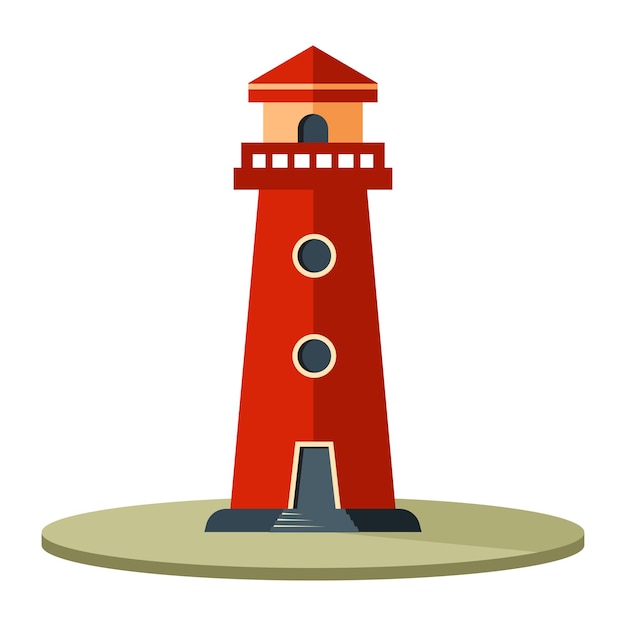 Ilustración gráfica vectorial del icono del faro