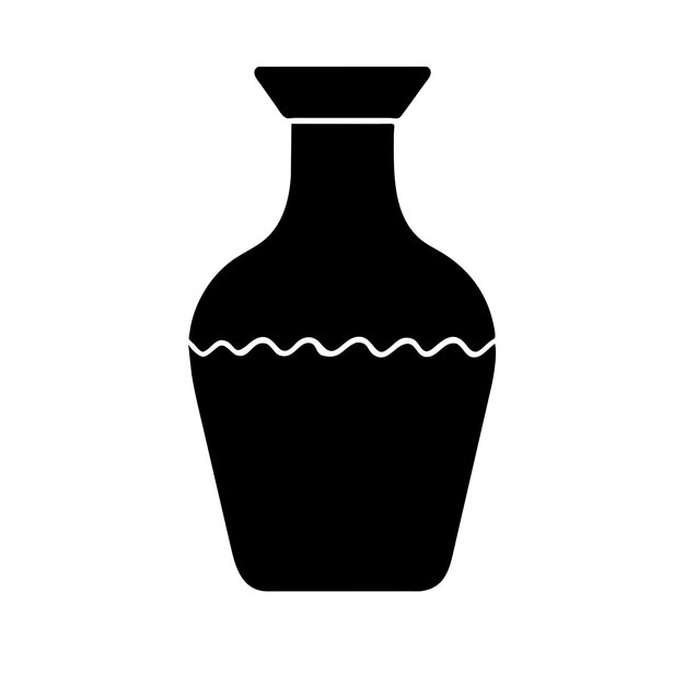 Ilustración gráfica vectorial de jarrón de vidrio reciclado formato de archivo fuente EPS diseño de icono de escala sin pérdidas