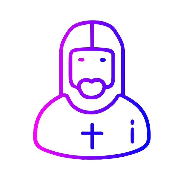 Ilustración gráfica vectorial de jesus formato de archivo fuente EPS diseño de icono de escala sin pérdidas