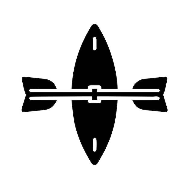 Ilustración gráfica vectorial de kayak formato de archivo fuente EPS diseño de icono de escala sin pérdidas