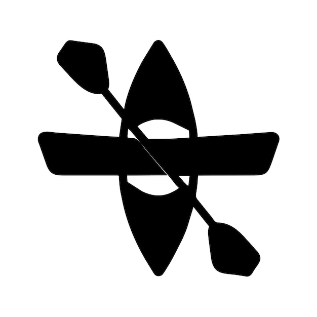 Ilustración gráfica vectorial de kayak formato de archivo fuente EPS diseño de icono de escala sin pérdidas