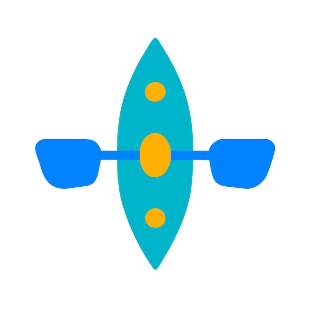 Ilustración gráfica vectorial de kayak formato de archivo fuente EPS diseño de icono de escala sin pérdidas