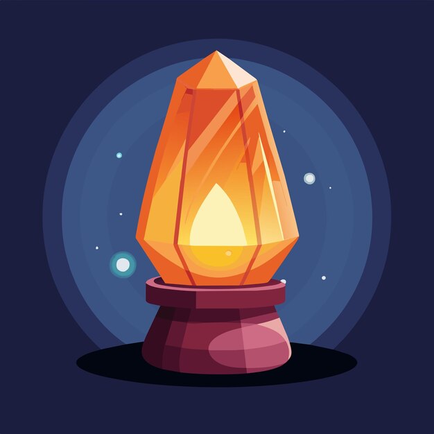 Ilustración gráfica vectorial de la lámpara de sal del Himalaya Formato de archivo de fuente EPS Diseño de icono de escala sin pérdidas