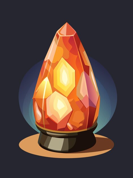 Ilustración gráfica vectorial de la lámpara de sal del Himalaya Formato de archivo de fuente EPS Diseño de icono de escala sin pérdidas
