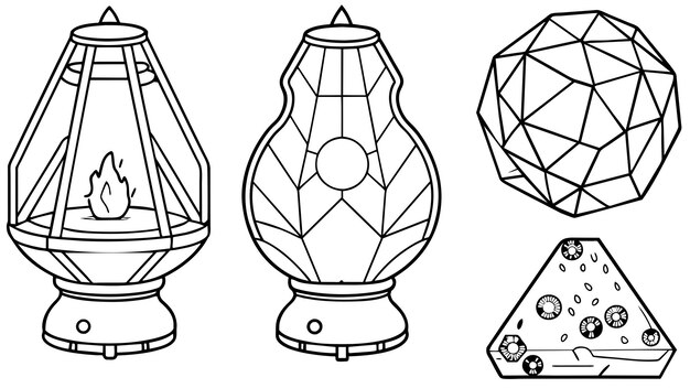 Ilustración gráfica vectorial de la lámpara de sal del Himalaya Formato de archivo de fuente EPS Diseño de íconos de escala sin pérdidas