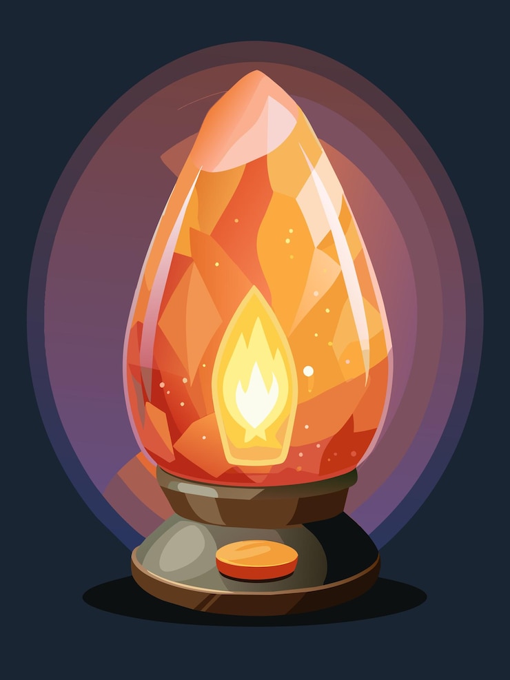 Vector ilustración gráfica vectorial de la lámpara de sal del himalaya formato de archivo de fuente eps diseño de íconos de escala sin pérdidas