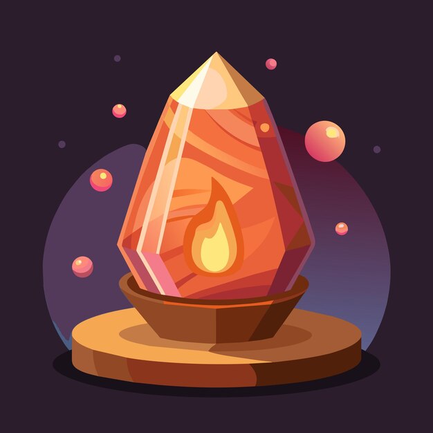 Ilustración gráfica vectorial de la lámpara de sal del Himalaya Formato de archivo de fuente EPS Diseño de íconos de escala sin pérdidas