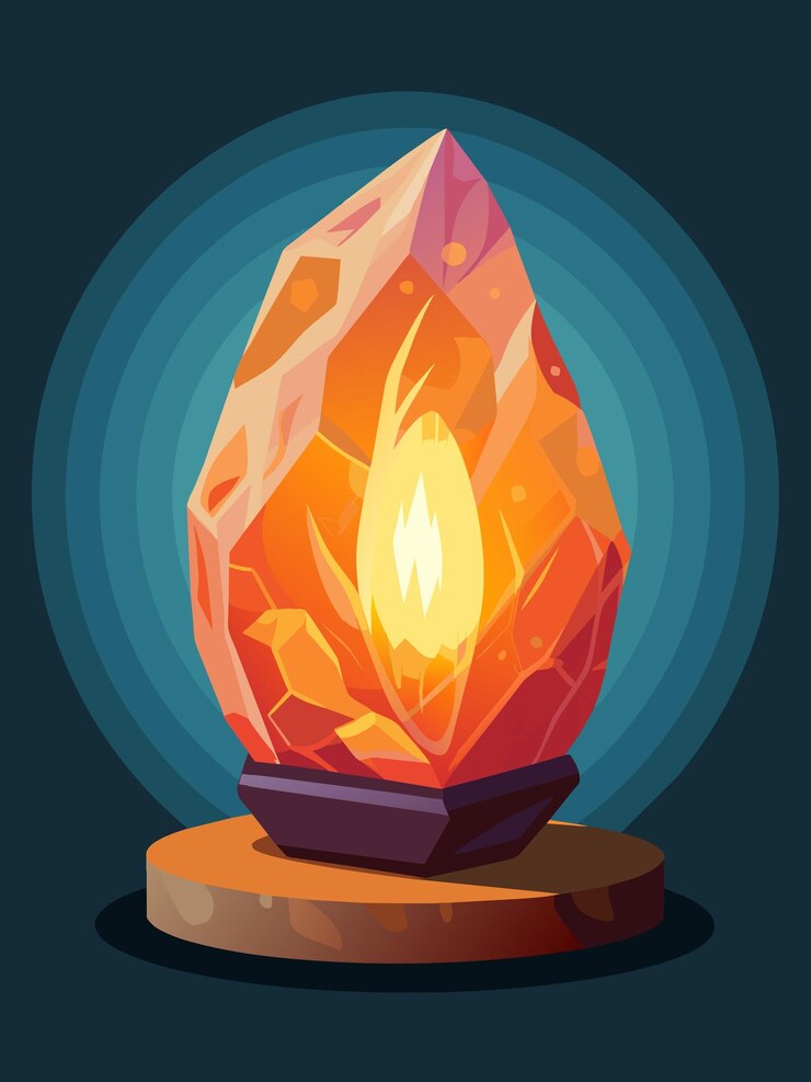 Vector ilustración gráfica vectorial de la lámpara de sal del himalaya formato de archivo de fuente eps diseño de íconos de escala sin pérdidas
